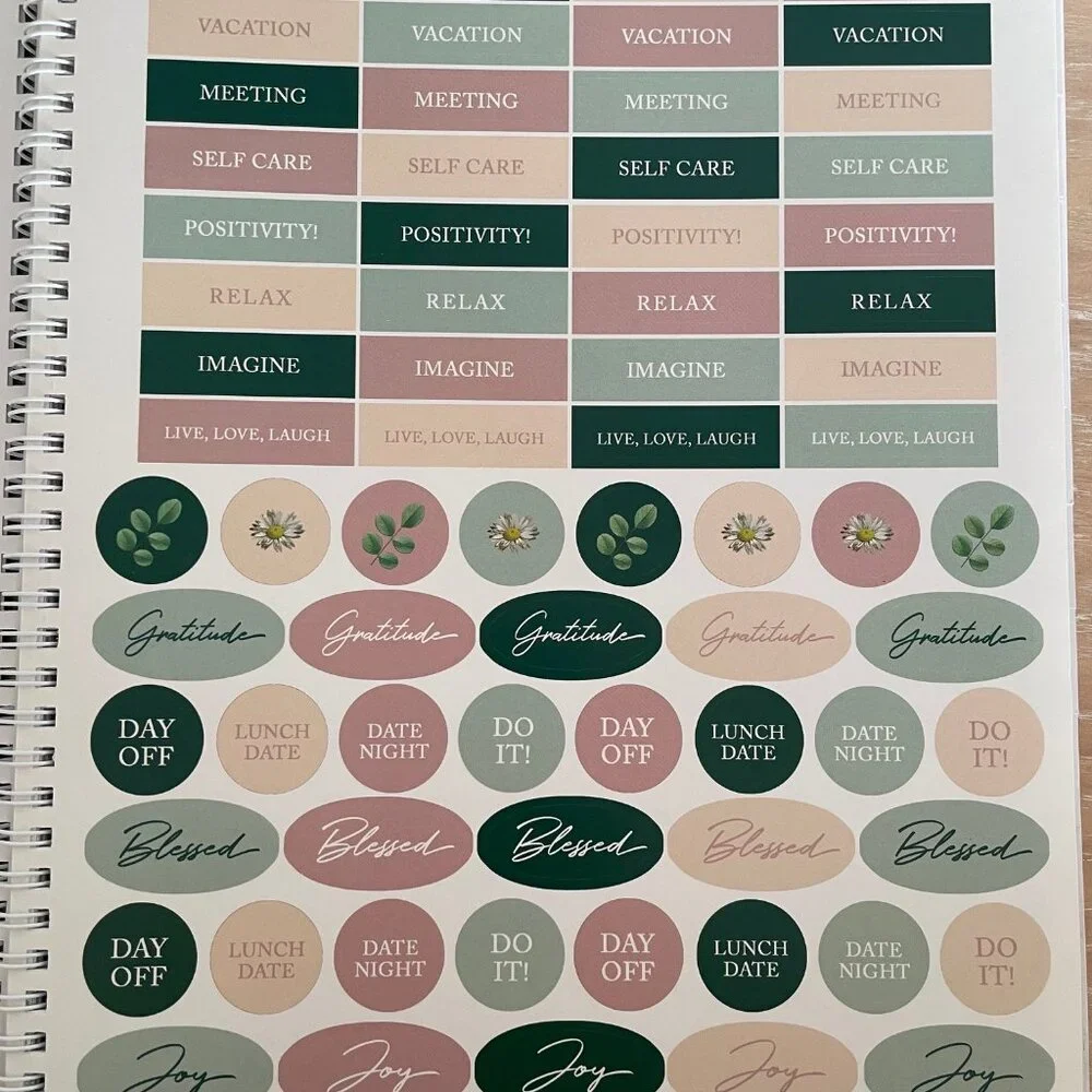 Punch Studio Nature's Grace Butterflies, Undated Monthly Guided Spiral Planner